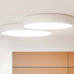 2 white ceiling lamps Drum by Arkoslight | Aiure