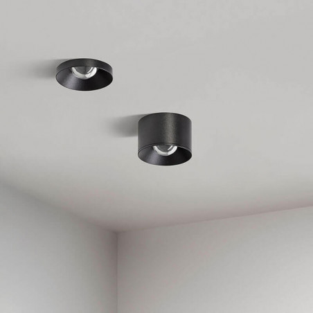 Puck and Puck Recessed black in same photo Arkoslight | Aiure