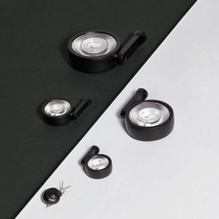 Black LED spotlight Six M Recessed 2 sizes | Aiure