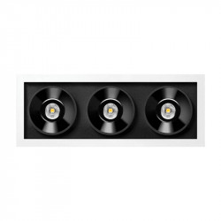Black and white downlight Black Foster Recessed 3 by Arkoslight | Aiure