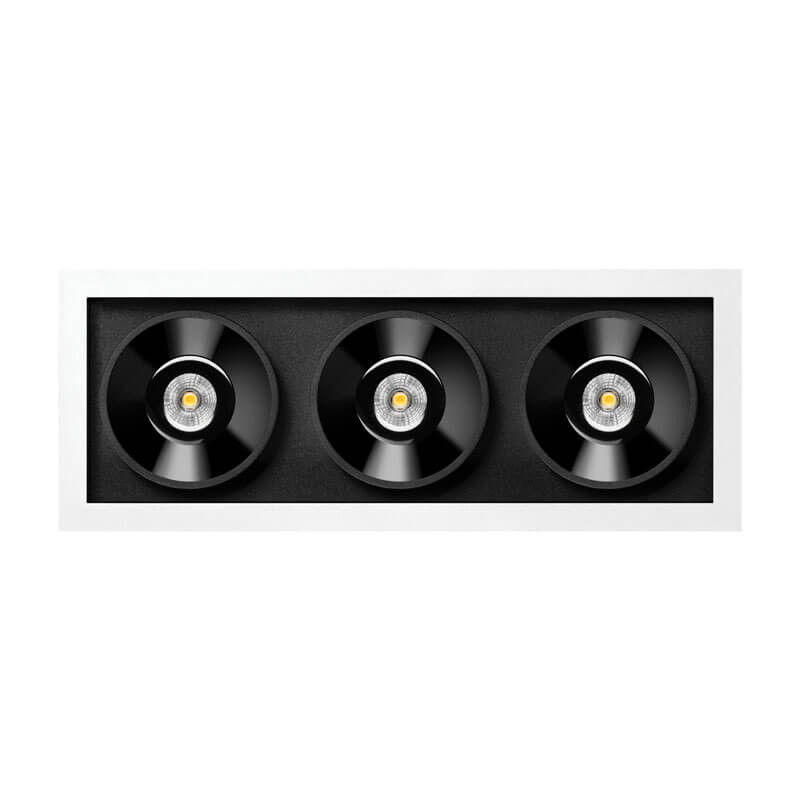 Black and white downlight Black Foster Recessed 3 by Arkoslight | Aiure