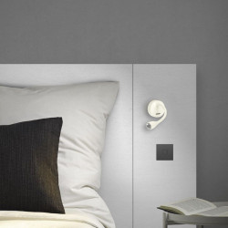 Dream reading wall lamp by Arkoslight white in bedroom | Aiure