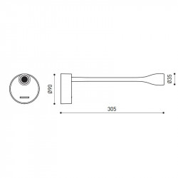 Measurements of the Arkoslight Dream wall lamp | Aiure