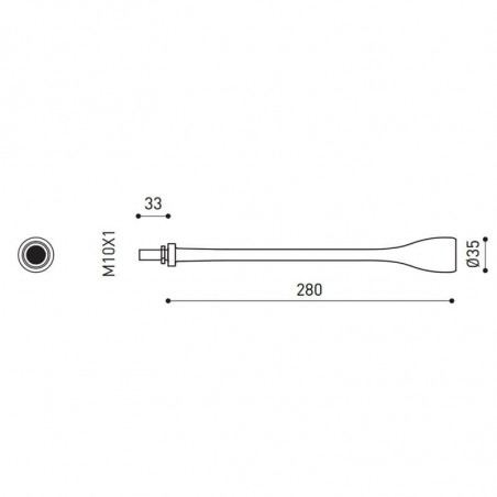 Dimensions of the Dream Recessed wall lamp by Arkoslight | Aiure