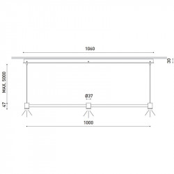 Measurements of the Art Surface ceiling lamp by Arkoslight | Aiure
