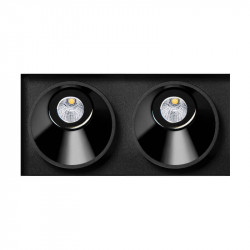 Black Foster Asymmetric Trimless LED downlight by Arkoslight | Aiure