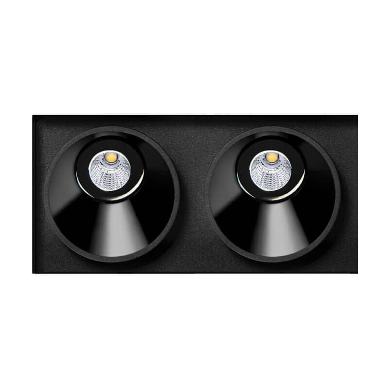 Black Foster Asymmetric Trimless LED downlight by Arkoslight | Aiure