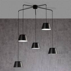 Dona ceiling lamp in black from Ole by FM on a grey background | Aiure