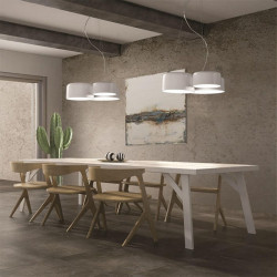 Pot ceiling lamp by Ole by FM installed over dining tables | Aiure