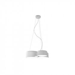 Pot white pendant lamp with 3 lampshades Ole by FM | Aiure