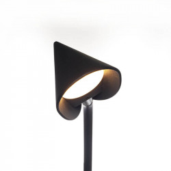 Minimalist LED wall lamp 7W Capuccina by Mantra black side view | Aiure