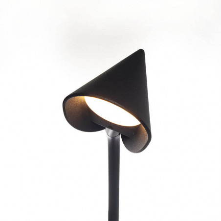 Minimalist LED wall lamp 7W Capuccina by Mantra black side view | Aiure