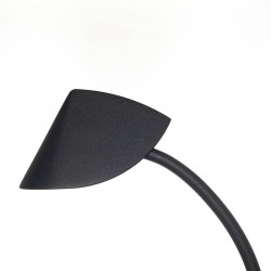 Minimalist LED wall lamp 7W Capuccina by Mantra black side view | Aiure