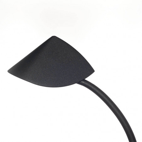 Minimalist LED wall lamp 7W Capuccina by Mantra black side view | Aiure