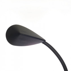 Minimalist LED wall lamp 7W Capuccina by Mantra black side view | Aiure