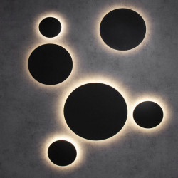 Different sizes of the black wall lamps Bora Bora by Mantra | Aiure