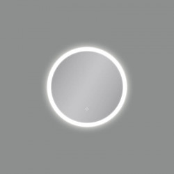 Circular mirror with interior LED Petra by ACB small on a grey background | Aiure