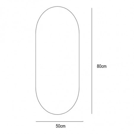 Luzon oval LED mirror by Eurobath data-sheet 80x50cm | Aiure