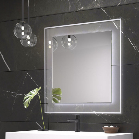 Mirror with backlit frame Corfu by Eurobath in a bathroom | Aiure