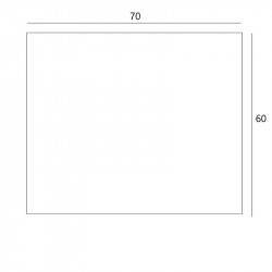 Dimensions of the 6070 LED mirror Paradise by Eurobath | Aiure