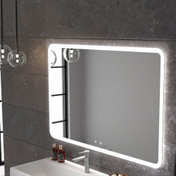 LED mirror Mykonos by Eurobath in a bathroom | Aiure