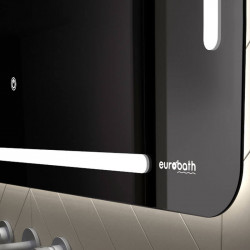 Close up of the LED mirror Satuna by Eurobath | Aiure