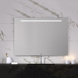 Bathroom mirror with LED light Saona by Eurobath in a bathroom | Aiure