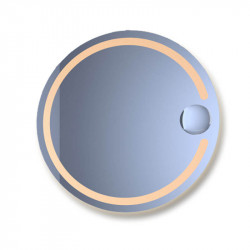 LED Mill design mirror with magnification by Eurobath | Aiure