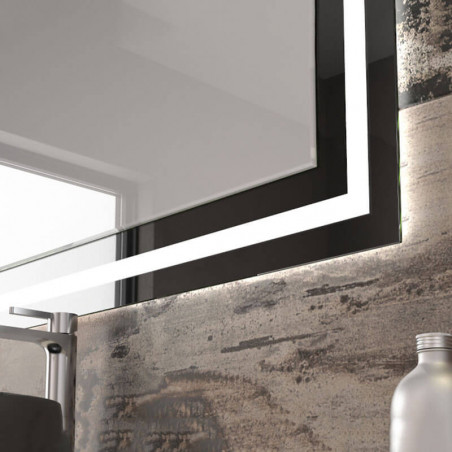 Lacobel LED mirror Cuba by Eurobath in a bathroom close up| Aiure