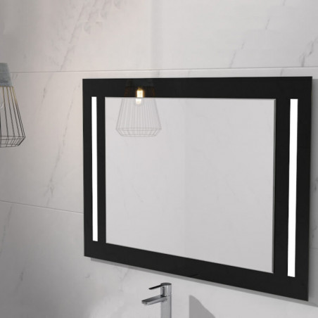 Lacobel mirror with LED light Andros by Eurobath in a bathroom| Aiure