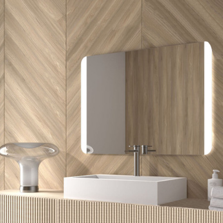 Mavi LED wall mirror by Eurobath in a bathroom | Aiure