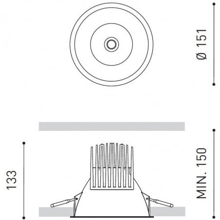 Dimensions of Lex Eco 21,5W Tunable White by Arkoslight | Aiure