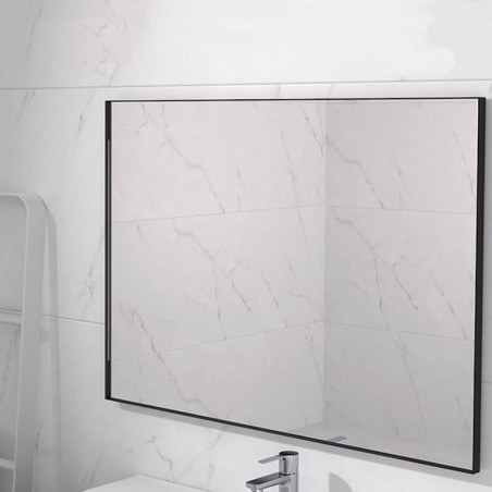 Rectangular bathroom mirror Abaco by Eurobath in a bathroom| Aiure