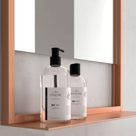 Adelaida mirror with shelf by Eurobath in a bathroom close up| Aiure