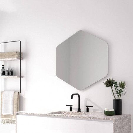 Bathroom mirror with anti-corrosion Devon by Eurobath in a bathroom| Aiure
