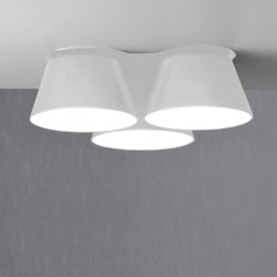 Sento LED ceiling lamp 3 shades by OLE by FM white on a ceiling | Aiure