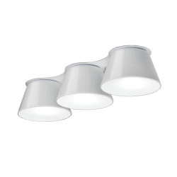 Sento Indoor LED ceiling light with 3 aligned shades by Ole by FM white | Aiure