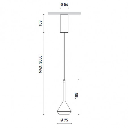 Measurements of the Arkoslight Spin Base lamp 3 meters | Aiure
