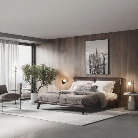 Cellar table lamp by Mantra 1 light in a bedroom with the rest of the collection| Aiure