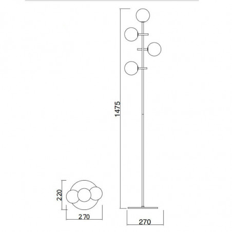 Cellar floor lamp by Mantra data-sheet| Aiure