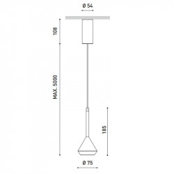 Measurements of the Spin Base 5 meter lamp by Arkoslight | Aiure