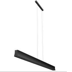 Hanok black linear pendant lamp by Mantra 50º | Aiure