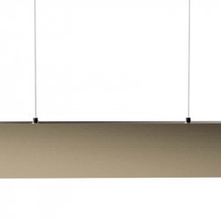 Suspension of the sand colored linear pendant light Hanok by Mantra close up|Aiure