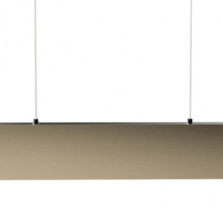 Suspension of the sand colored linear pendant light Hanok by Mantra close up|Aiure