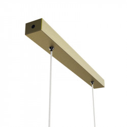 Suspension of the sand colored linear pendant light Hanok by Mantra |Aiure