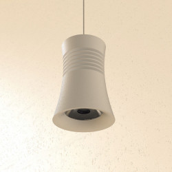 White Pagoda adjustable angle pendant lamp by Mantra turned off| Aiure