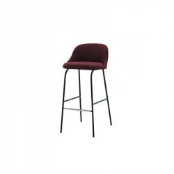 Aleta design stool by Viccarbe dark maroon colour | Aiure