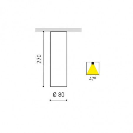 Medidas de la lámpara Scope Surface 27 de Arkoslight | Aiure