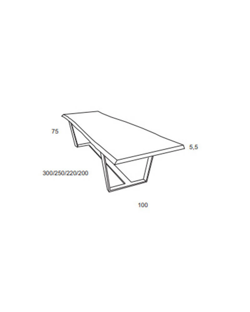 Mesa De Comedor De Madera Maciza Santorini Aiure 5505