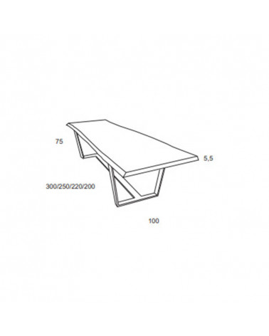 Mesa de comedor de diseño Santorini ficha técnica | Aiure